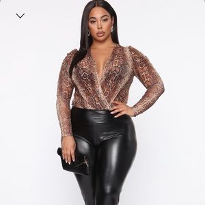 Women’s Bodysuit Snake Skin Print